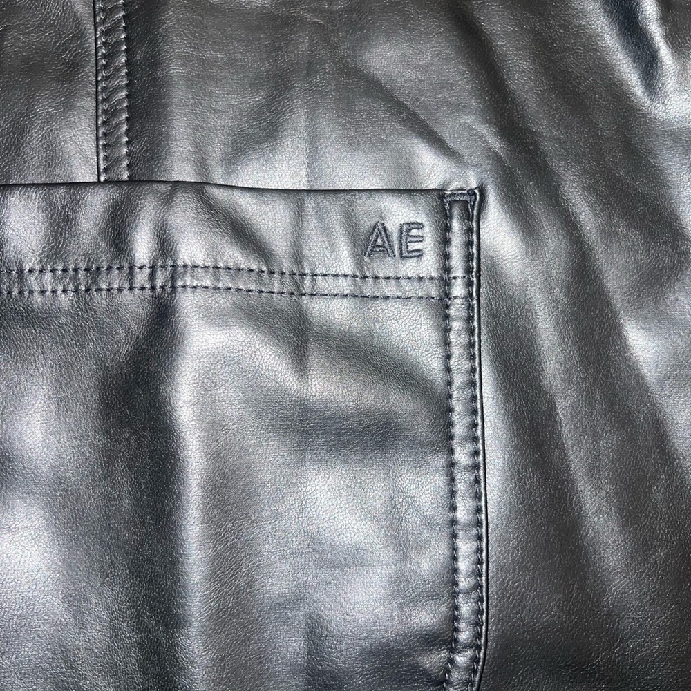 American Eagle Outfitters Black Faux Leather Dress - Picture 5 of 6